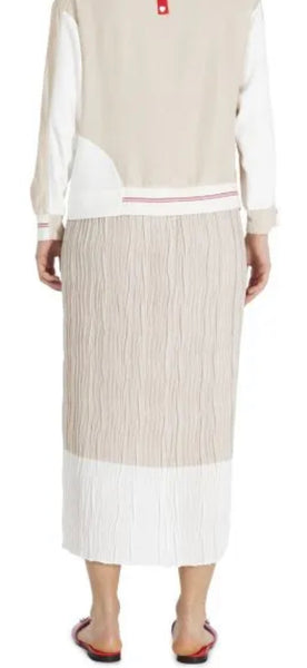 Elisa Sand off white mini dot skirt