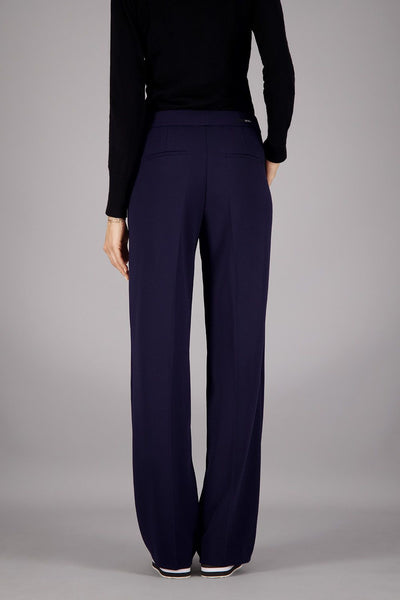 French navy wide leg pants
