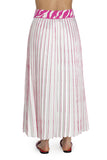White Raspberry pleated skirt