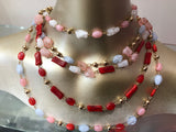 Red pink ice Necklace
