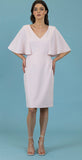 Pale pink Dress cape sleeve