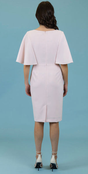 Pale pink Dress cape sleeve