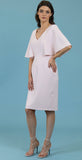 Pale pink Dress cape sleeve