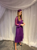 Cadbury’s Purple silk chiffon Dress In Store