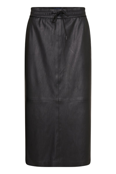 Holly Black Leather look skirt