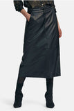 Holly Black Leather look skirt