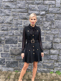 Black Boucle & Shiffon Dress