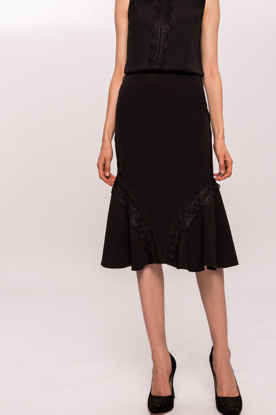 Lace insert Black Skirt