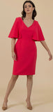 Watermelon Dress cape sleeve