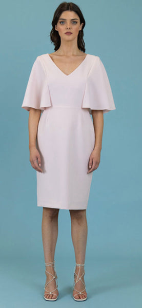Pale pink Dress cape sleeve